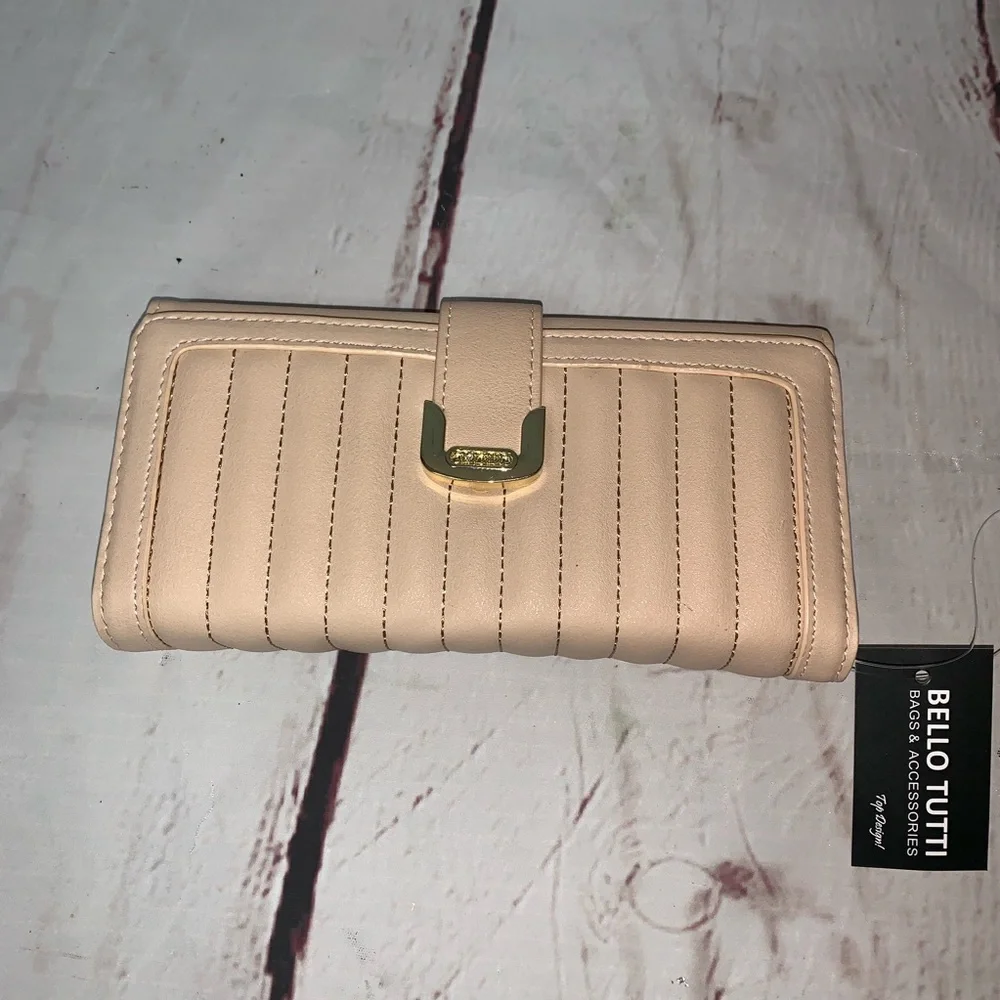 Bello Tutti Leather Trifold Wallet Holder Clutch